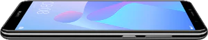 Huawei Y6 2018 black front flipped