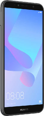 Huawei Y6 2018 black front left side