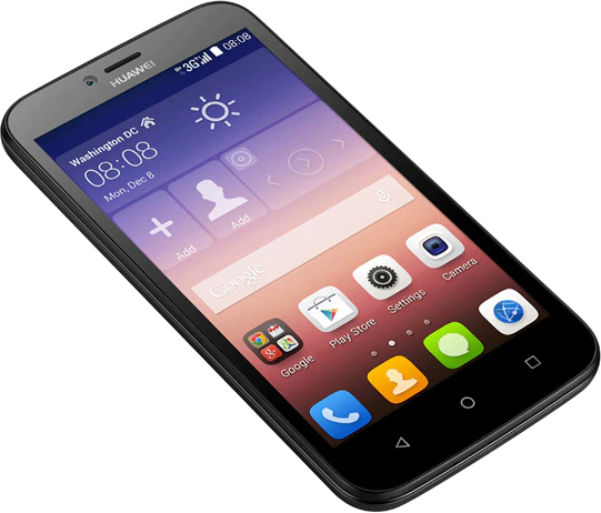 Huawei Y625 zwart schuin