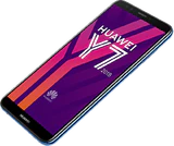 Huawei Y7 2018 bleu couverture à droite aslant