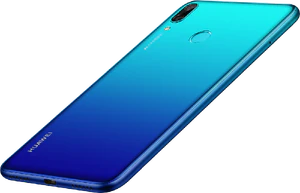 Huawei Y7 2019 blauw achterkant linkerzijkant onderkant