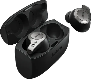 Jabra Elite 65t zwart case geopend