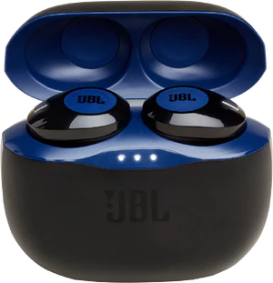 JBL Tune 120TWS case abierto azul