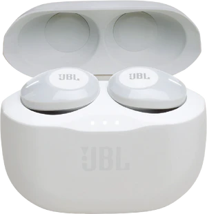 JBL Tune 120TWS case abierto blanco