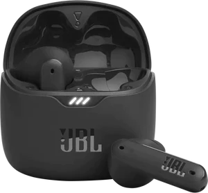 JBL Tune Flex negro case abierto earbud