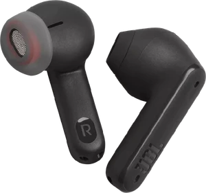 JBL Tune Flex negro earbuds fuera dentro