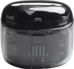 JBL Tune Flex Ghost svart sak foran stengt