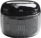 JBL Tune Flex Ghost svart sak foran stengt