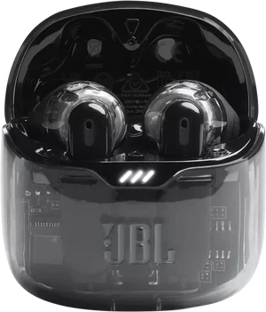 JBL Tune Flex Ghost edition svart foran