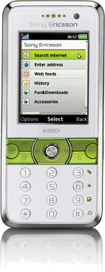 K660i couverture Lime on blanc