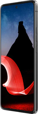 lenovo ThinkPhone zwart voorkant rechterzijkant