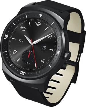 LG G Watch R schuin rechterzijkant