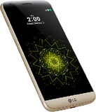 LG G5 SE goud voorkant linkerzijkant