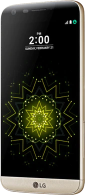 LG G5 SE goud voorkant rechterzijkant