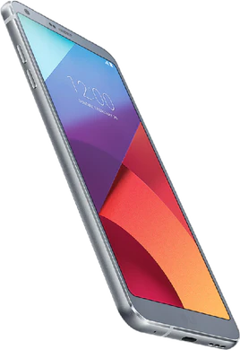 LG G6 blauw voorkant linkerzijkant onderkant