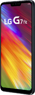LG G7 Fit zwart voorkant rechterzijkant
