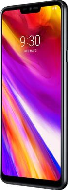 LG G7 ThinQ zwart voorkant rechterzijkant