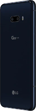 LG G8X ThinQ zwart achterkant linkerzijkant