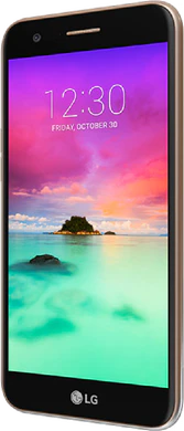 LG k10 2017 oro copertina frontale lato destro