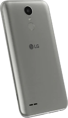 LG k10 2017 argento indietro aslant