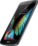 LG k10 dualsim blauw voorkant rechterzijkant