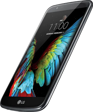 LG k10 dualsim blauw voorkant rechterzijkant