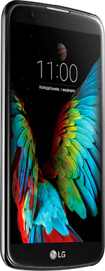 LG K10 indigo blauw copertina frontale lato sinistro