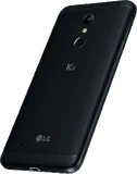 LG K11 zwart achterkant linkerzijkant schuin