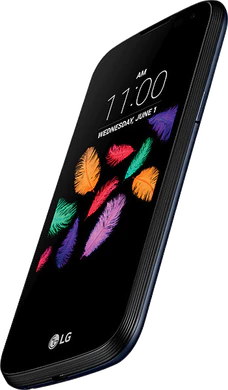 LG k3 schwarz Vorderseite rechte Seite Unterseite