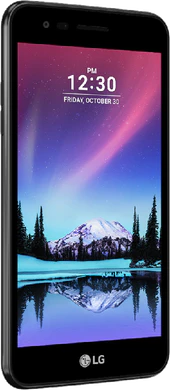 LG k4 negro tapa delantera lado izquierdo