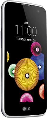 LG K4 blauw voorkant linkerzijkant