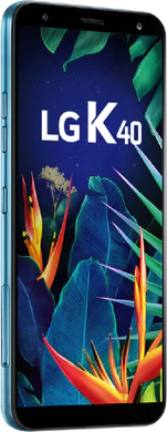 LG K40 blå front vänster sida