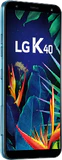 LG K40 blå front vänster sida