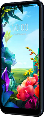 LG K40S nero copertina frontale lato destro