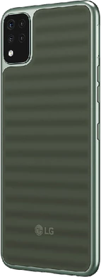 LG K42 groen achterkant linkerzijkant