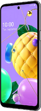 LG K52 hvid front højre side