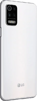 LG K52 hvid bagside højre side