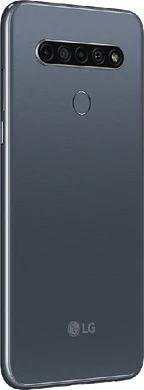 LG K61 grijs achterkant rechterzijkant