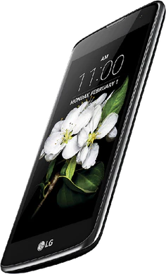 LG K7 noir couverture en bas à droite aslant