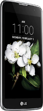 LG K7 noir couverture côté gauche