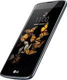 LG K8 schwarz Vorderseite rechte Seite