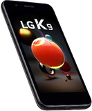 LG K9 2018 nero copertina frontale lato sinistro in basso