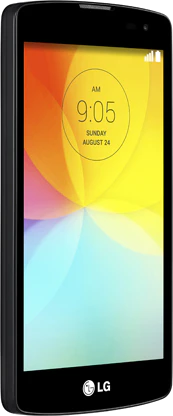 LG l70 plus zwart linkerzijkant schuin