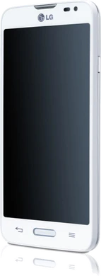 LG L70 wit voorkant schuin rechterzijkant