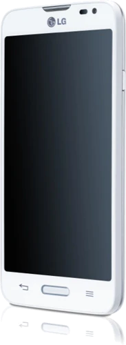 LG L70 wit voorkant schuin rechterzijkant