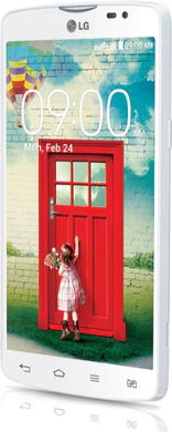 LG L80 Dual bianco copertina frontale aslant