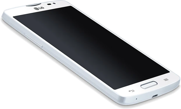 LG L80 wit linkerzijkant schuin