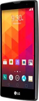 LG Magna Dual titanic sølv front højre side skæv