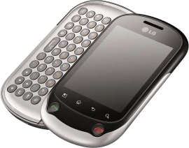 LG Optimus Chat abierto gris