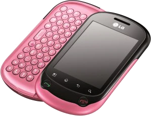 LG Optimus Chat abierto pink